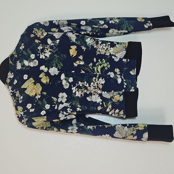 RACHEL Rachel Roy Navy Floral Bomber Jacket - Picture 4 of 4